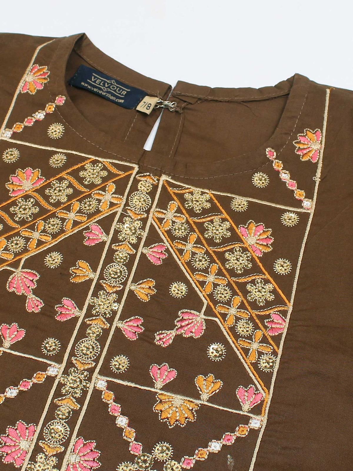 Girls Summer 2Pcs Embroidered Suit VG159-B