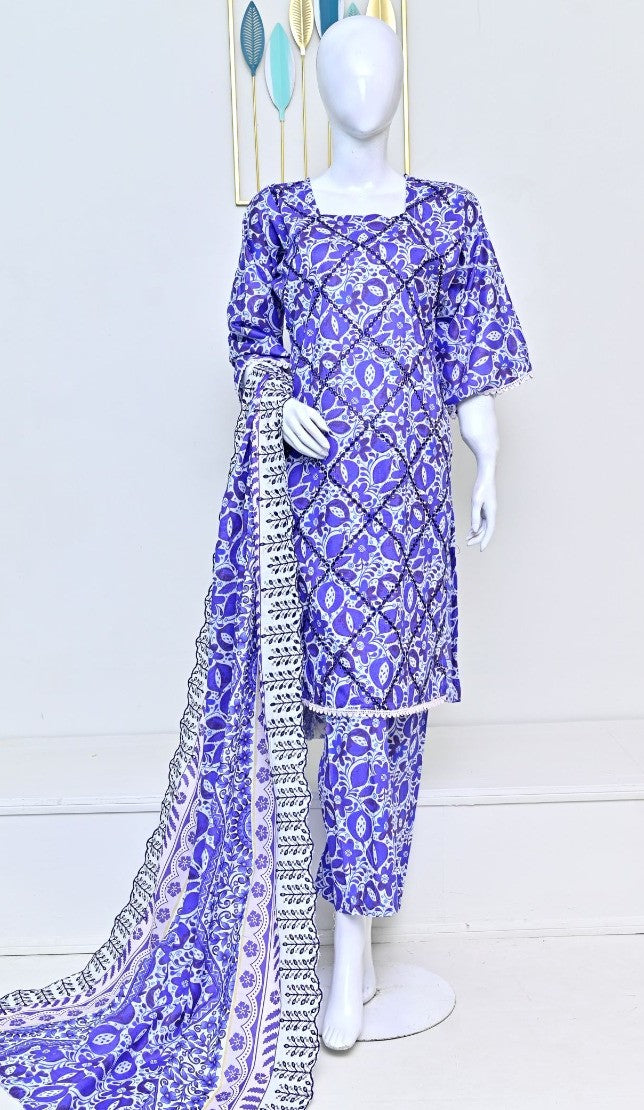 Sun Shine Embroidered Lawn 3PC
