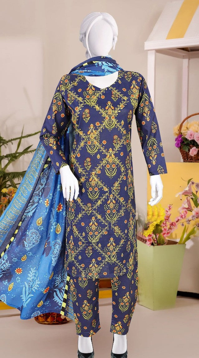 Sun Shine Embroidered Lawn 3PC