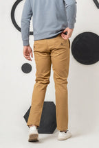 Golden Khaki Cotton Pant Smart Fit