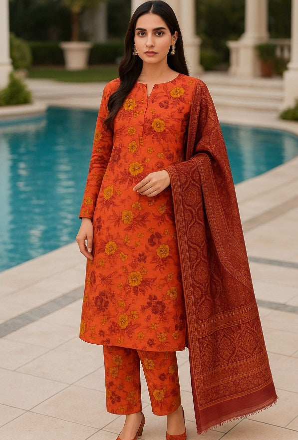 Nishat Printed Bana Dora Lawn 3PC | Unstitched Lawn Suit