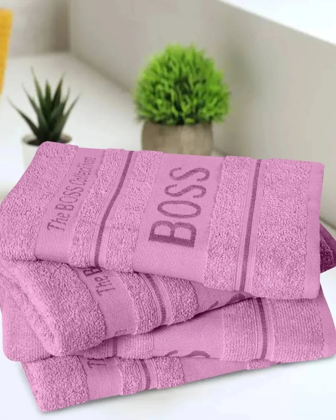 Elovery Pink Boss Bath Towel – 1 Piece