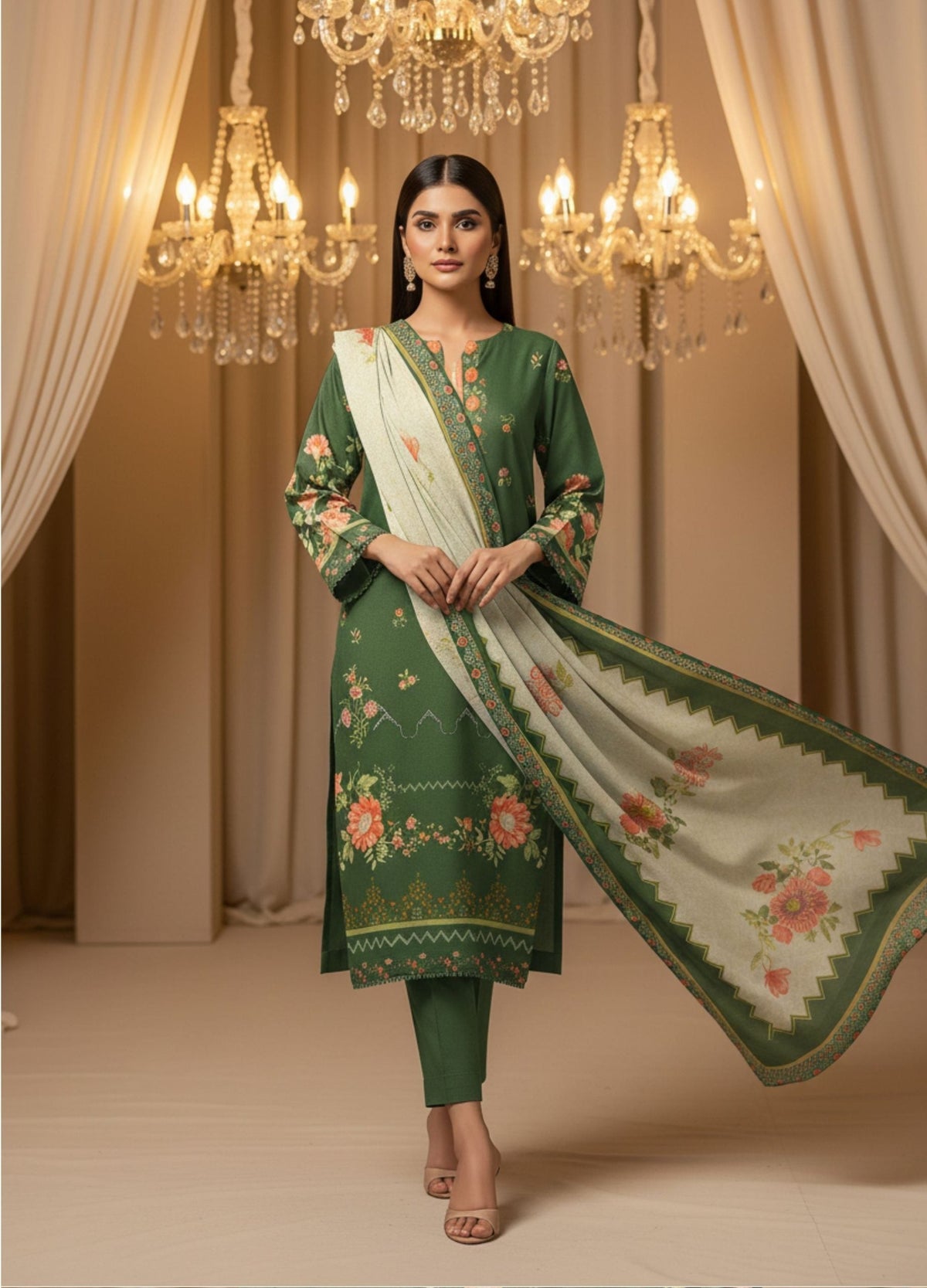 Zohra Motifz – Khaddar 3PC Unstitched Winter Collection