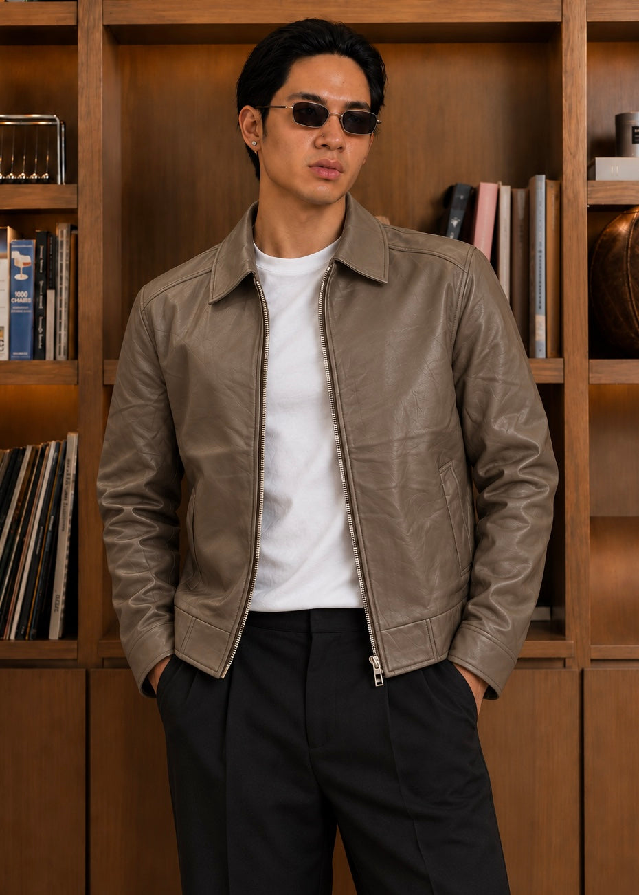 THE AVENOR-FORM JACKET-TAN