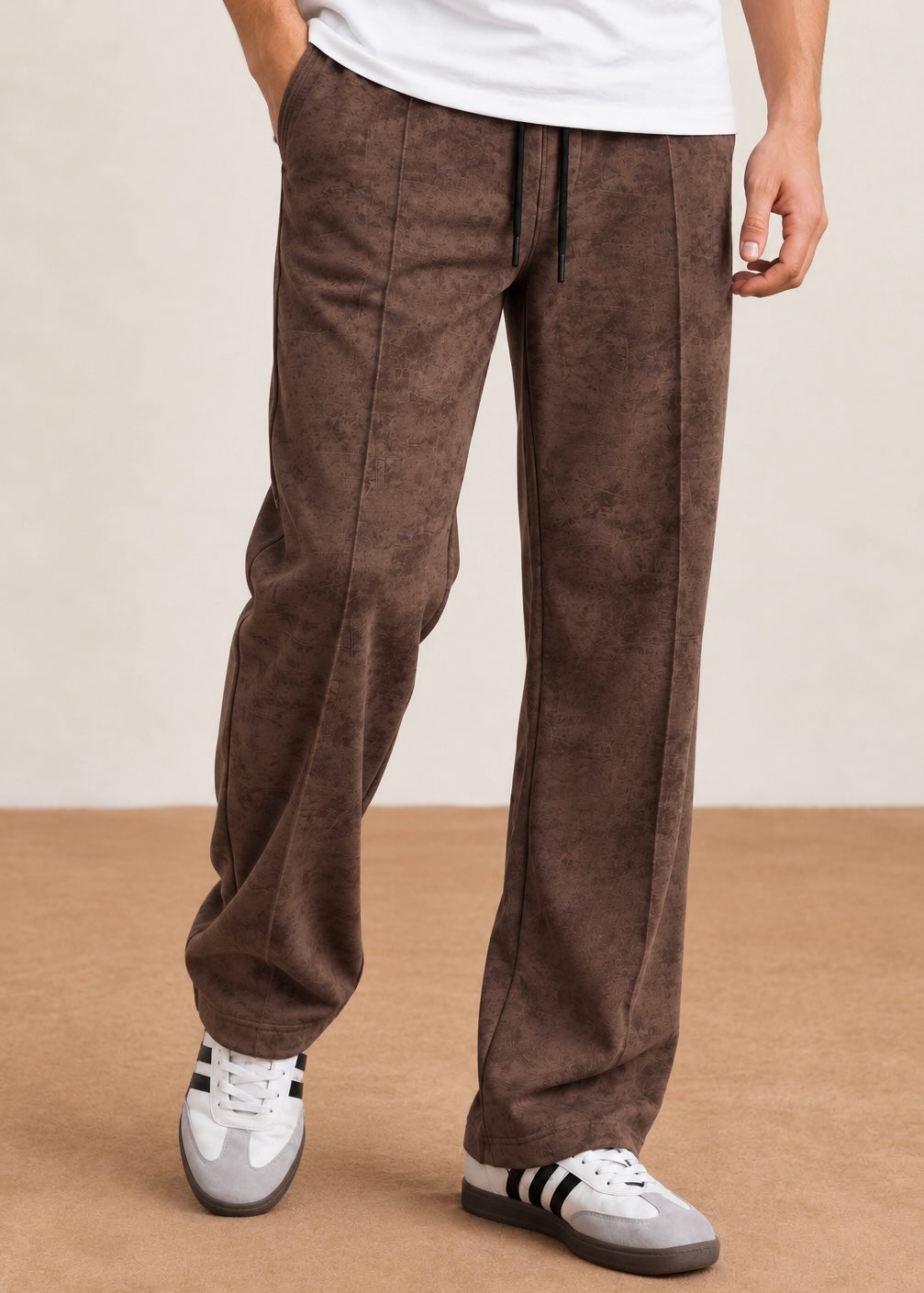 Vintage Texture Pant Trouser Brown