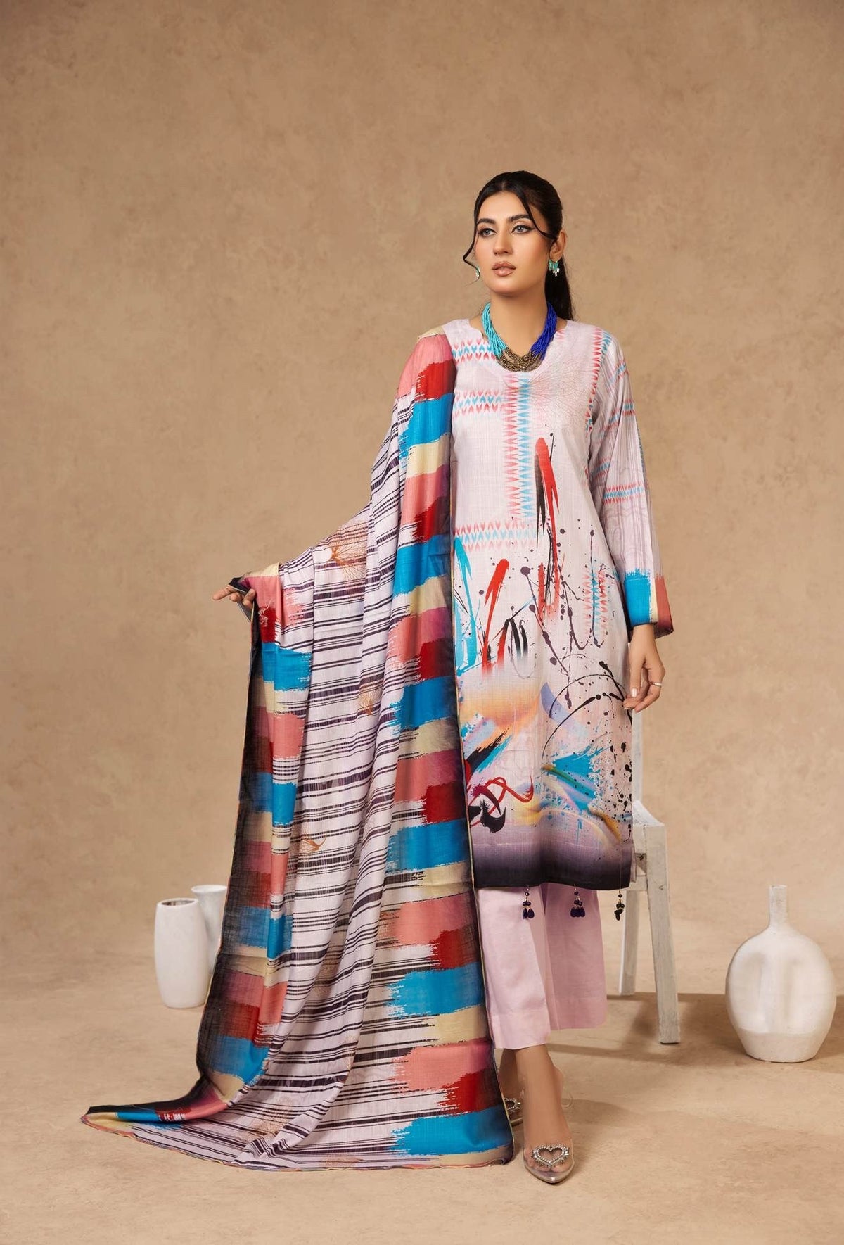 Flora Printed lawn 3PC | Premium Airjet Collection