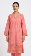 2 Piece Embroidered Stitched Cotton Suit PC - 09