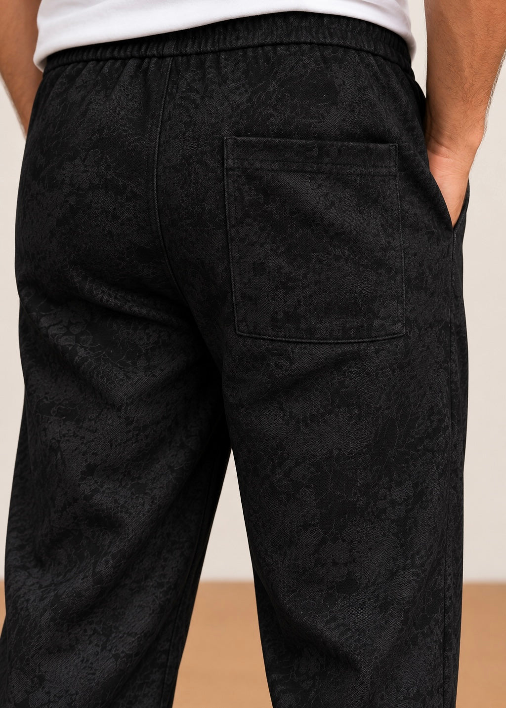 Vintage Texture Pant Trouser Black