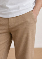 THE GLAMER TEXTURE TROUSER TAN-FT