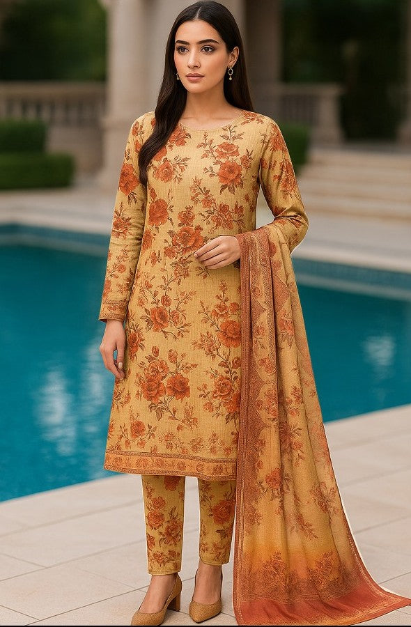 Nishat Printed Bana Dora Lawn 3PC | Unstitched Lawn Suit