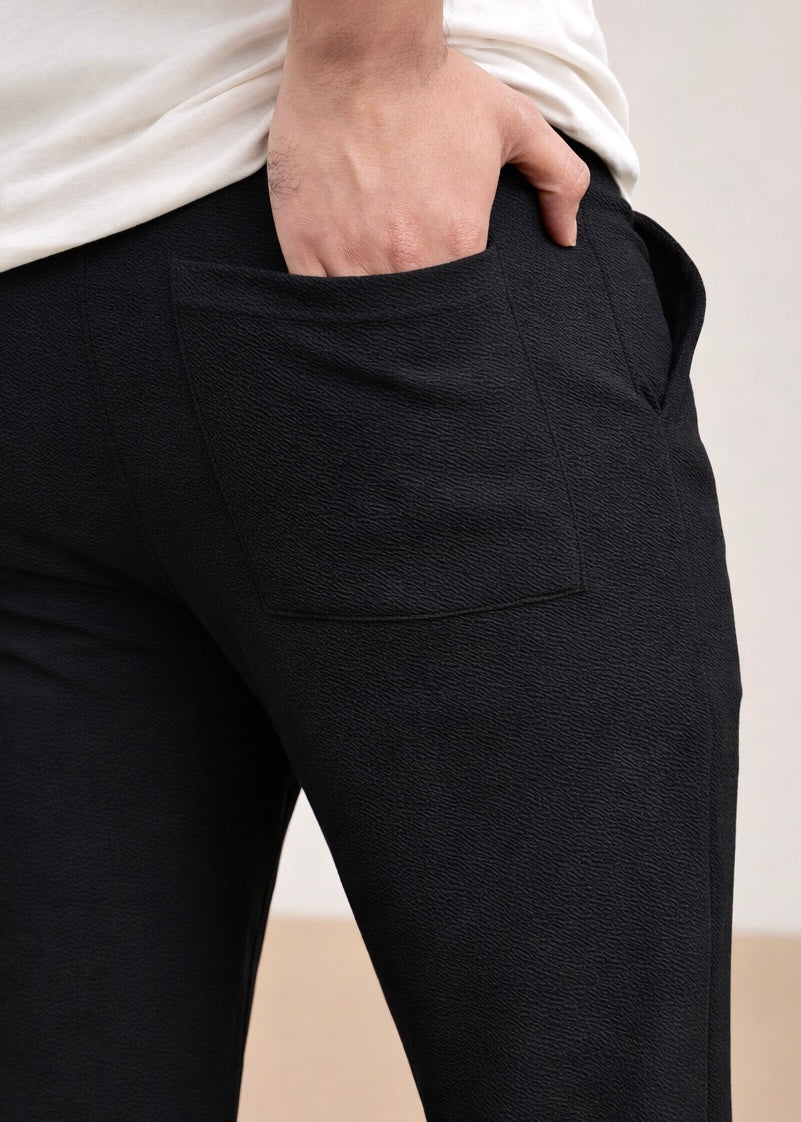 THE EASYFIT BLACK TROUSER PANTS-FT