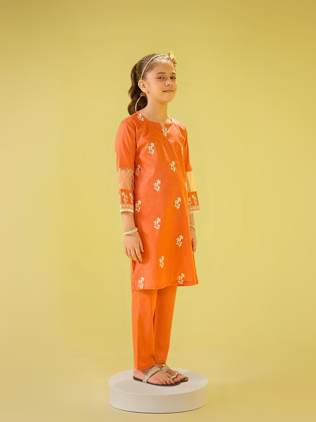 Girls Summer 2Pcs Embroidered Suit VG145-B