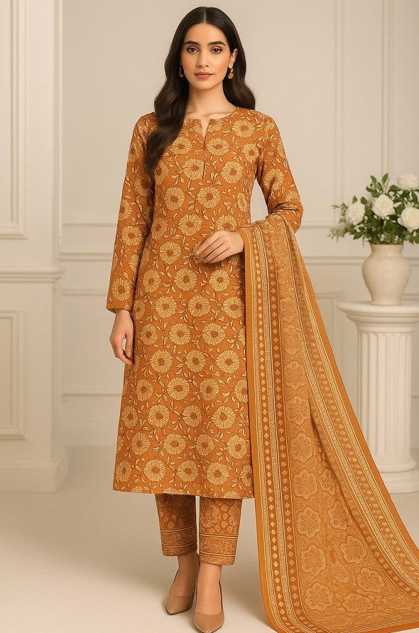 Nishat Printed Bana Dora Lawn 3PC | Unstitched Lawn Suit