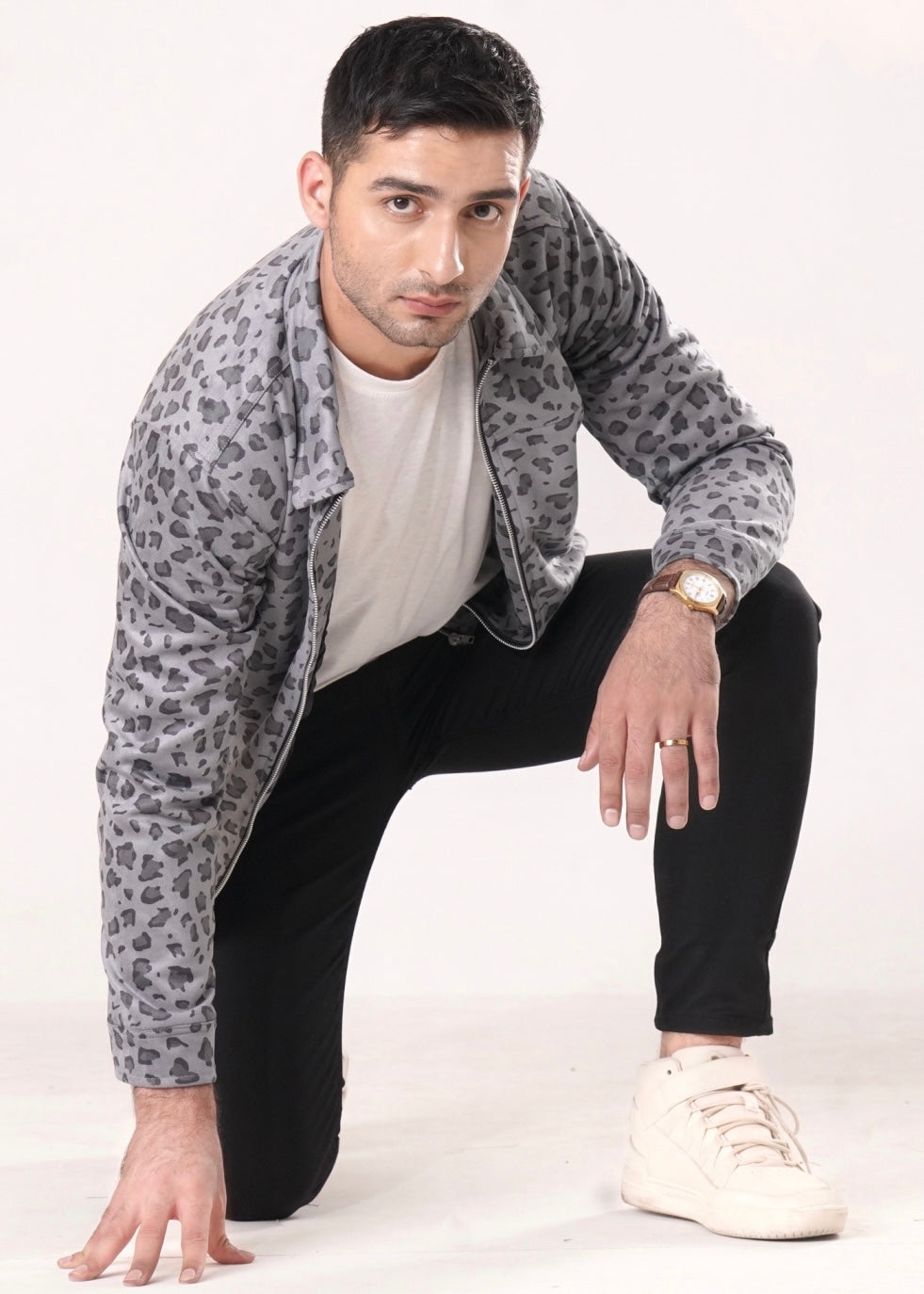 GRAY LEOPARD JACKET-FT