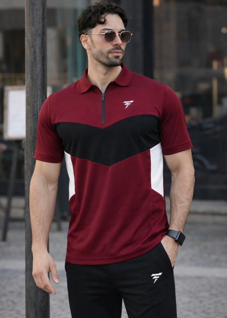 THE COTTON-COMFORT POLO-MAROON