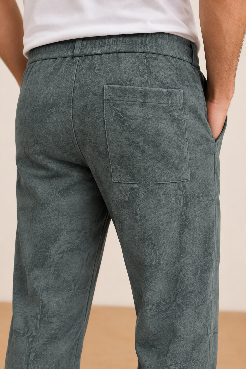 Vintage Texture Pant Trouser Zink