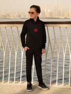 Mock Neck Tracksuit For Boys & Girls, Fleece #VWT22-C