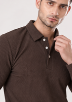 VEYRON TEXTURED SHIRT-MAROON