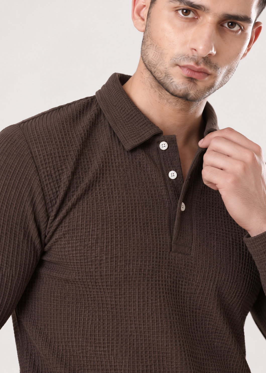 VEYRON TEXTURED SHIRT-MAROON