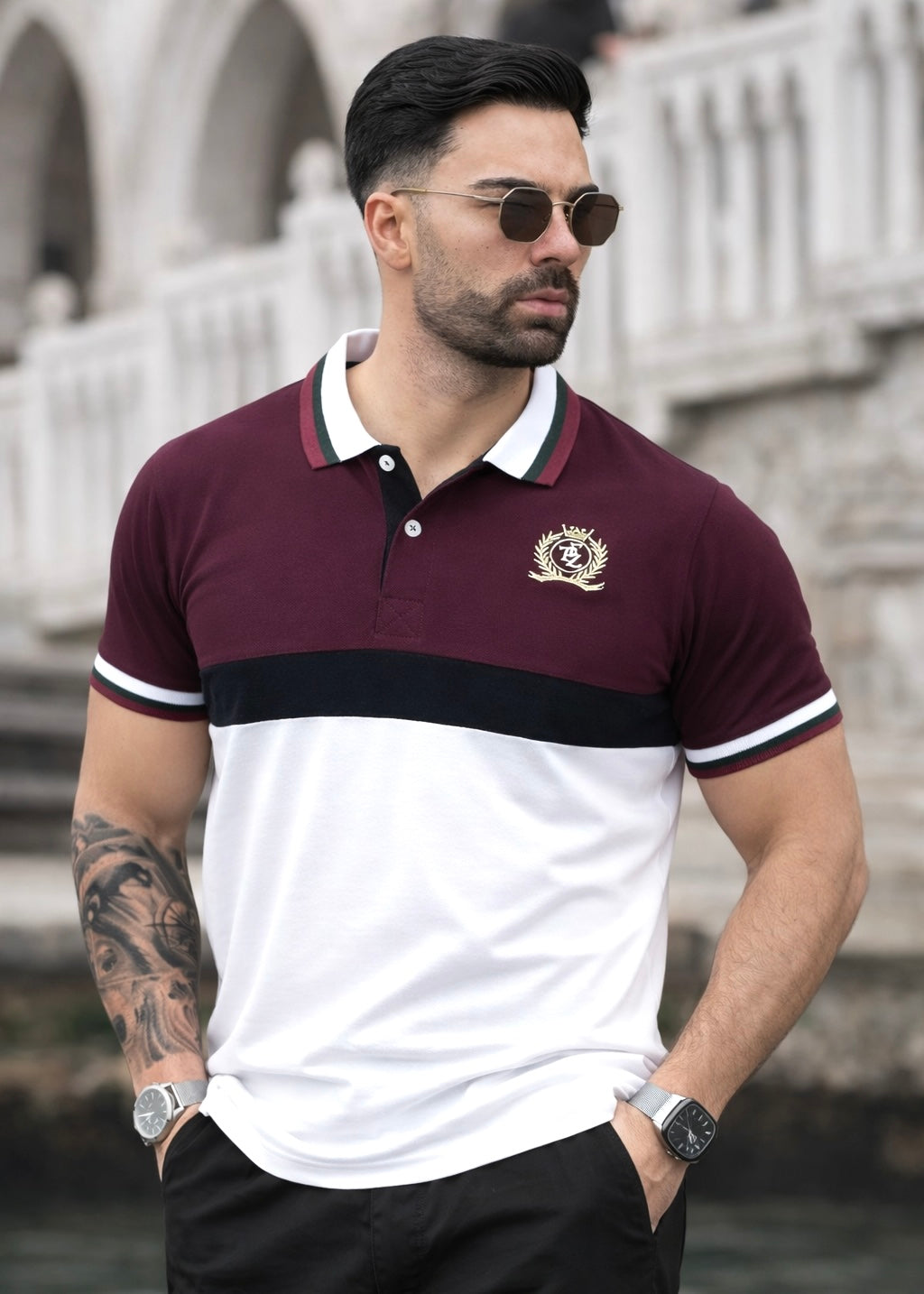 THE CLASSIC-FIT POLO-MAROON