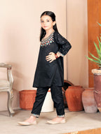 Girls Summer 2Pcs Embroidered Suit VG63-B