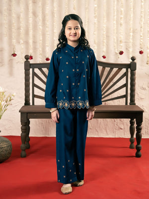 Girls Summer 2Pcs Embroidered Suit VG190-B
