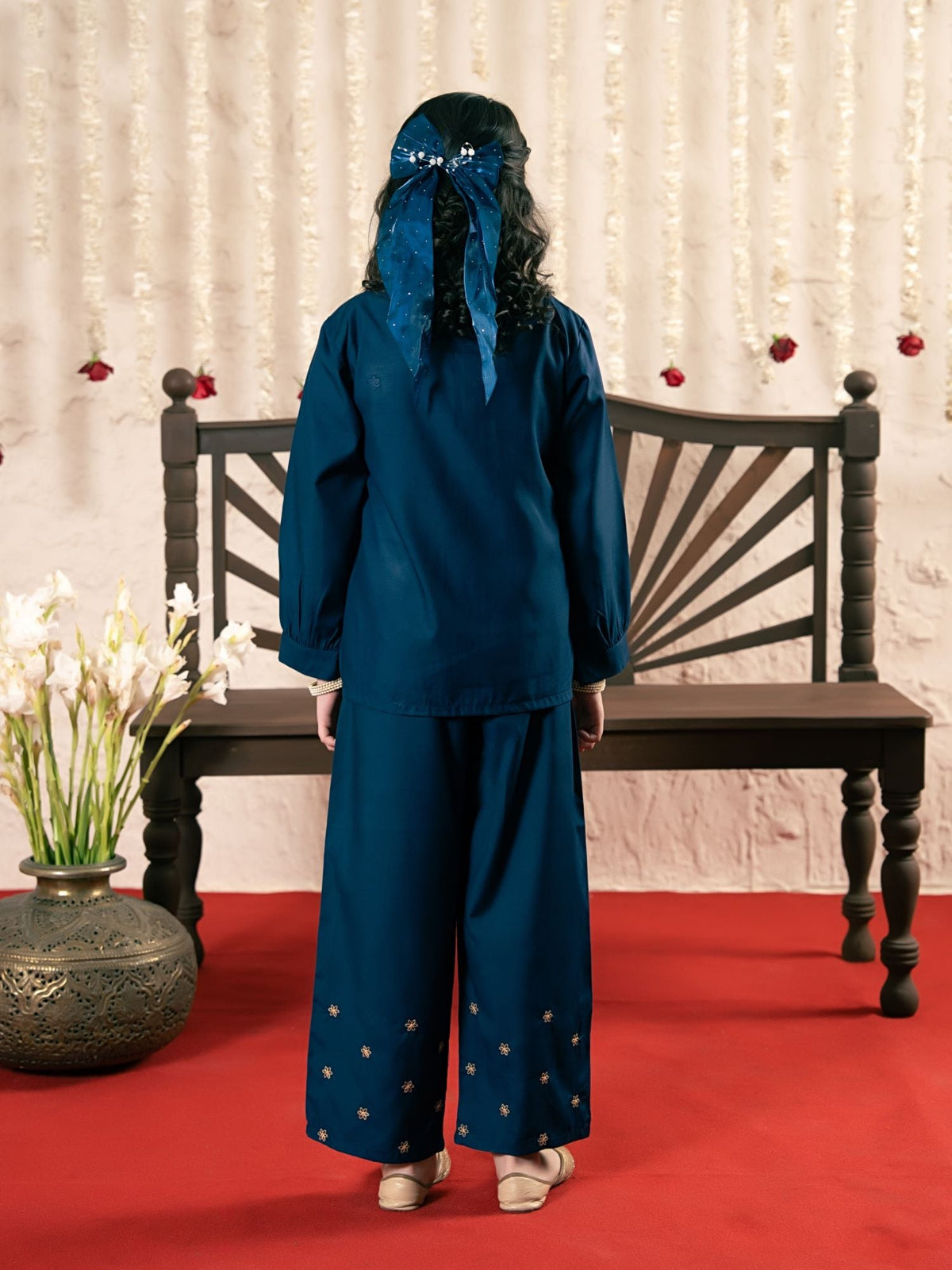 Girls Summer 2Pcs Embroidered Suit VG190-B