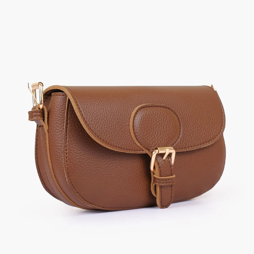 Dark Brown East-West Shoulder Bag
