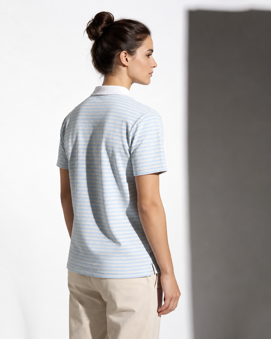 Eternity Premium Men's Contrast Collar Striped Polo Shirt Turquoise - Eternity Men