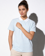 Eternity Premium Men's Contrast Collar Striped Polo Shirt Turquoise - Eternity Men