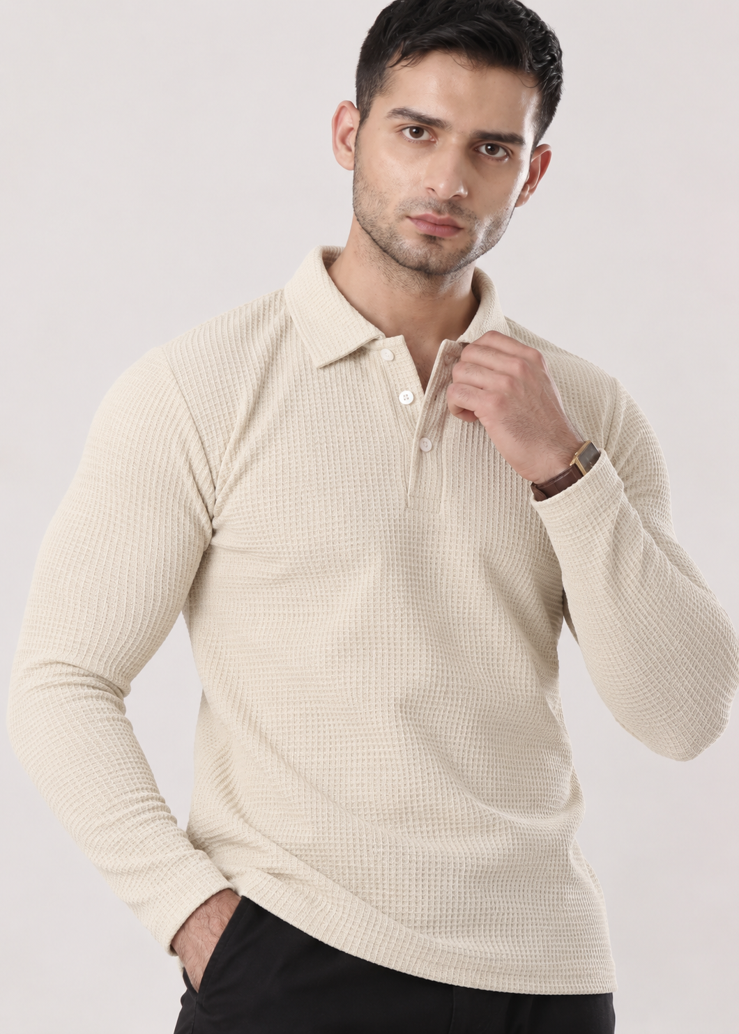 VEYRON TEXTURED SHIRT-WHITE