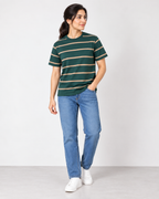 Green Yellow Stripped Tee Shirt - Eternity Men