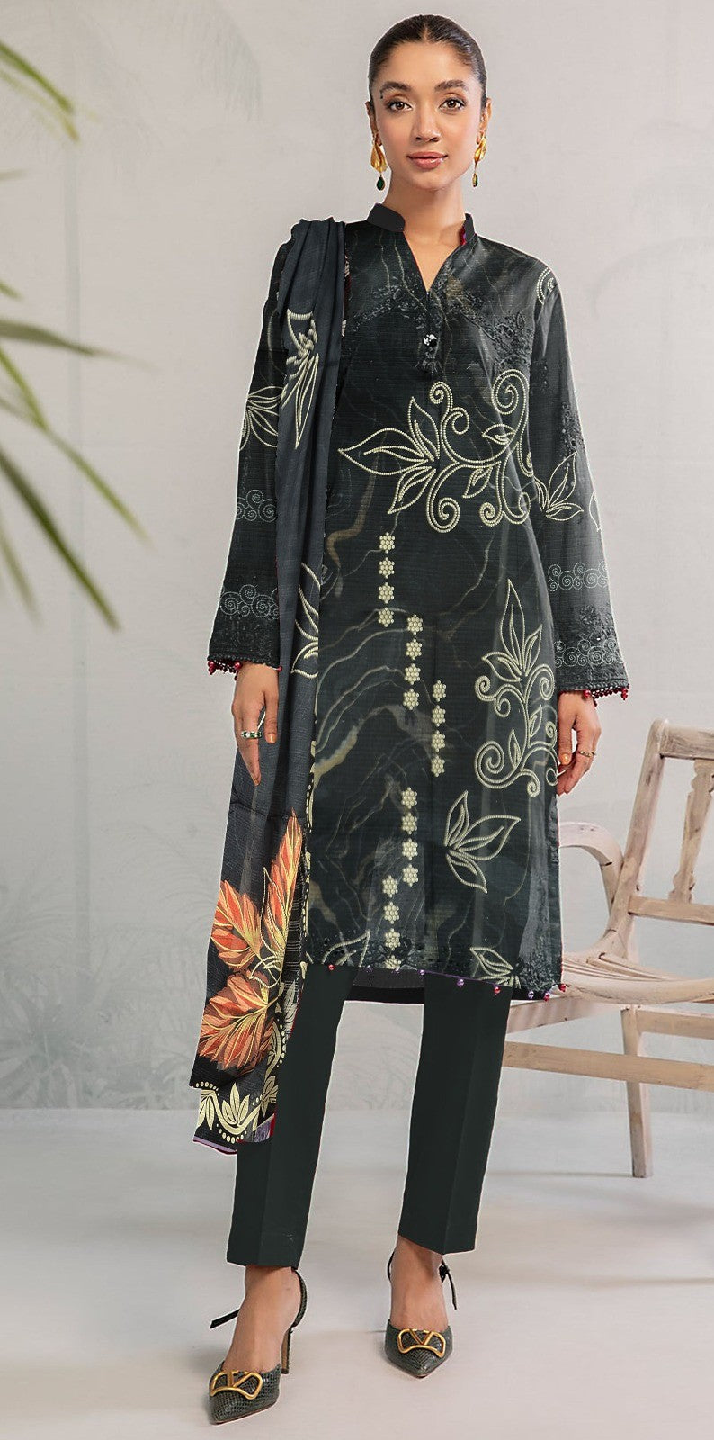 Heer Designer Lawn Bana Dora 3PC Suit
