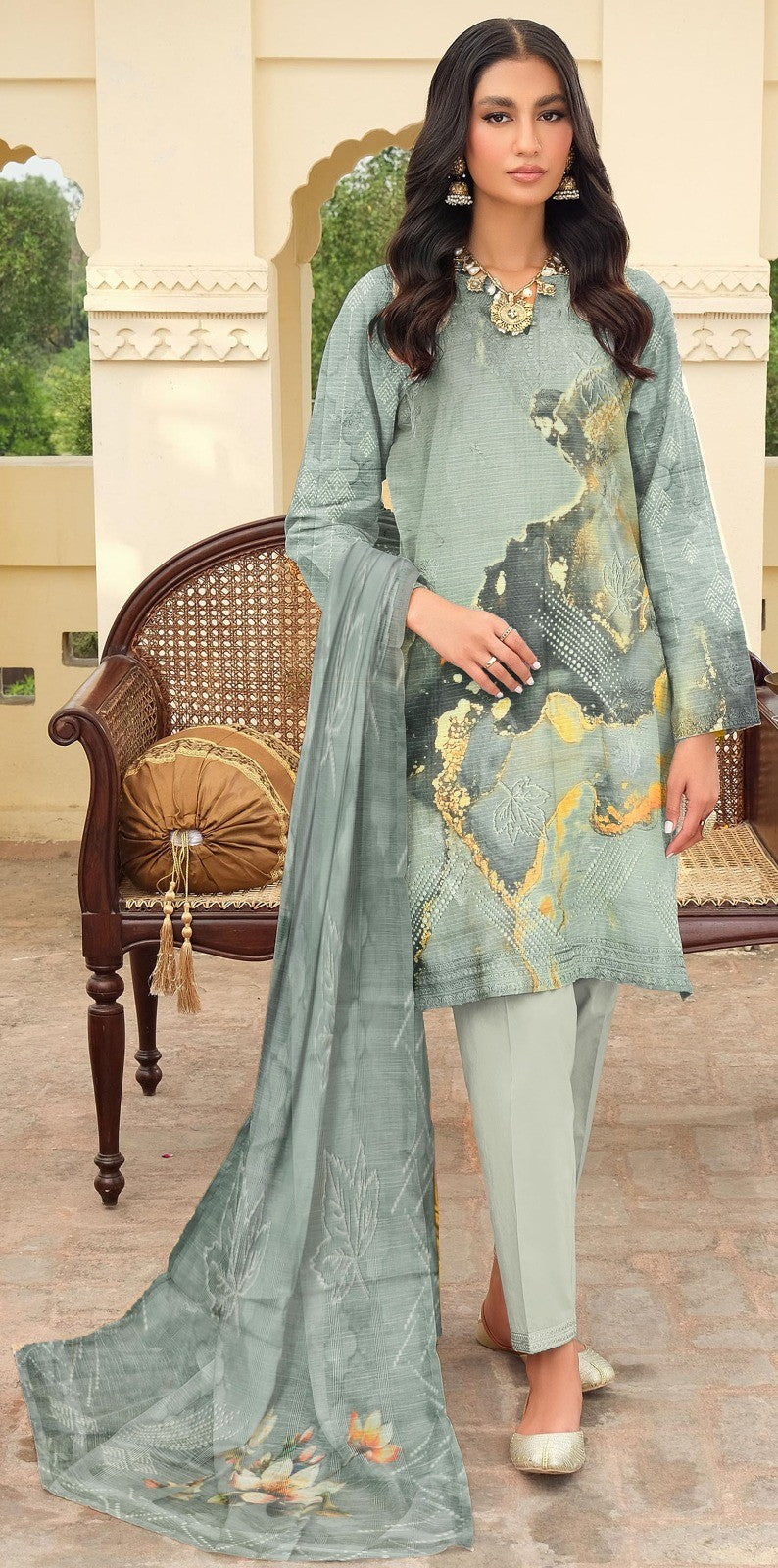 Heer Designer Lawn Bana Dora 3PC Suit