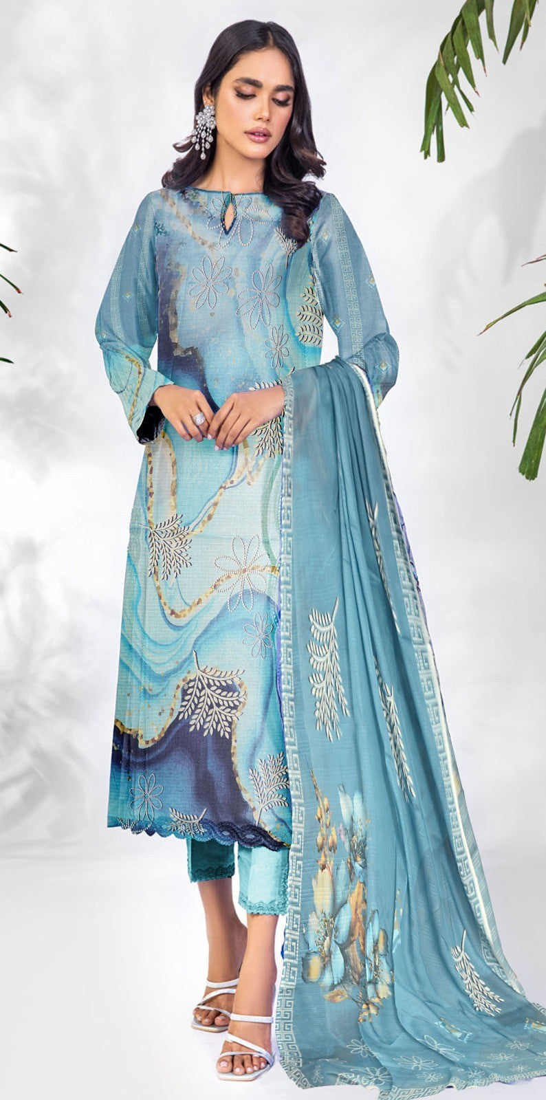 Heer Designer Lawn Bana Dora 3PC Suit