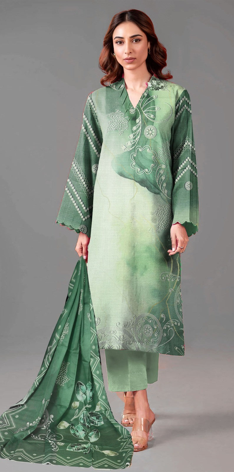 Heer Designer Lawn Bana Dora 3PC Suit