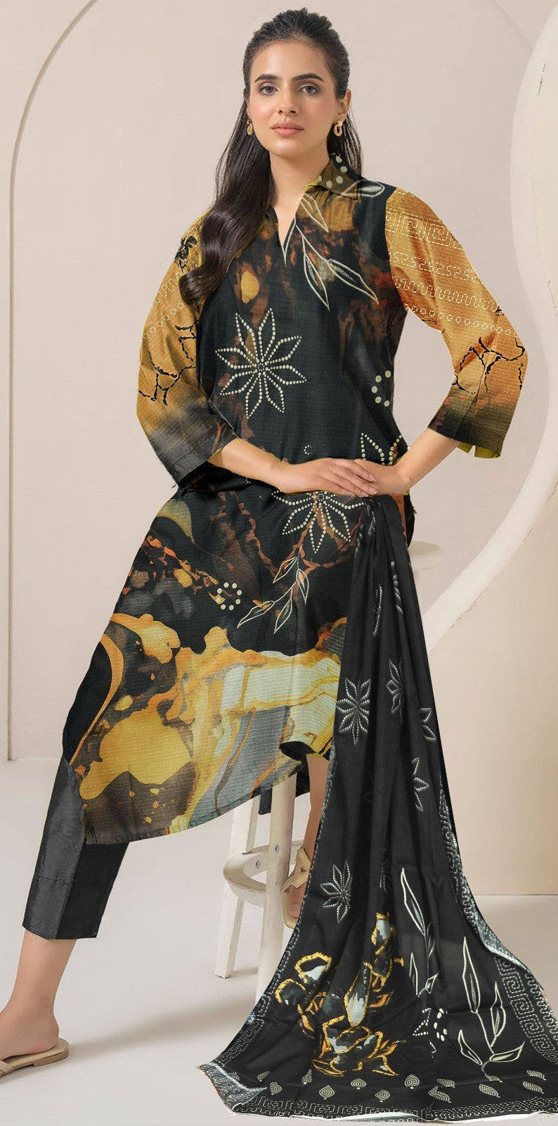 Heer Designer Lawn Bana Dora 3PC Suit