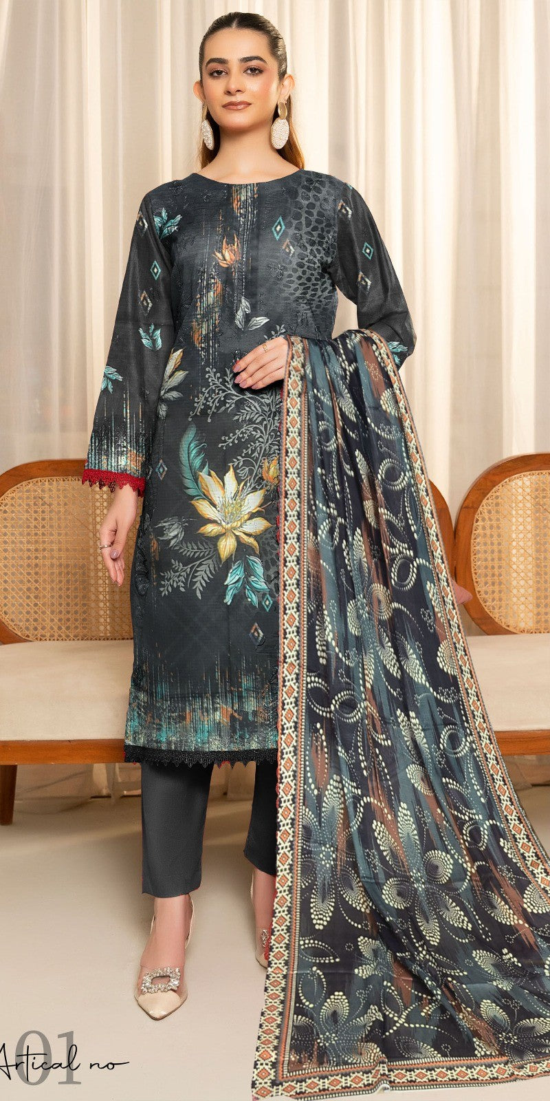 Heer Designer Bana Dora Lawn 3PC – Vol 2K25