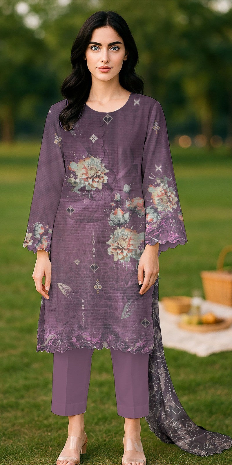 Heer Designer Bana Dora Lawn 3PC – Vol 2K25