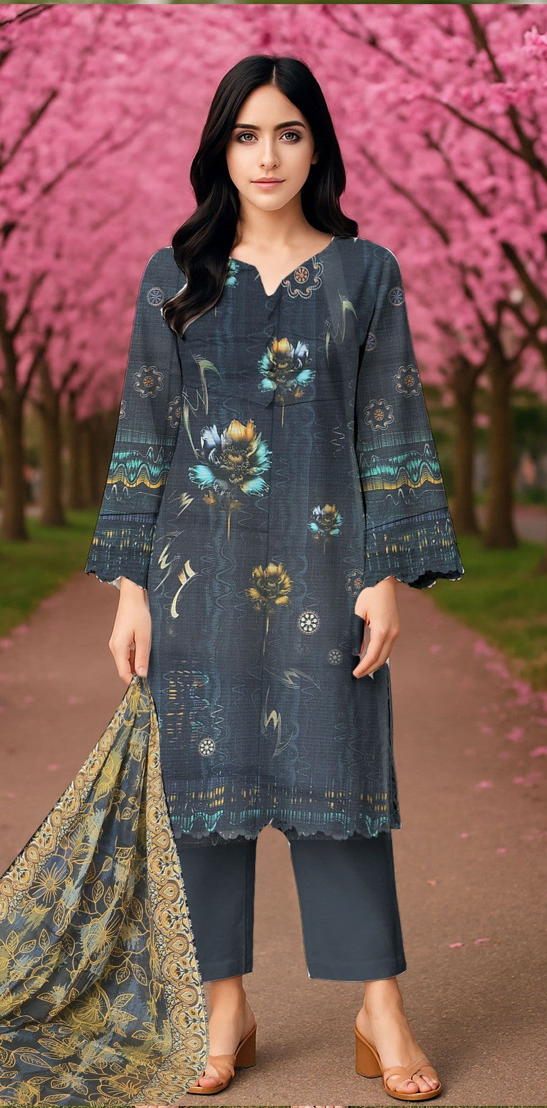 Heer Designer Bana Dora Lawn 3PC – Vol 2K25
