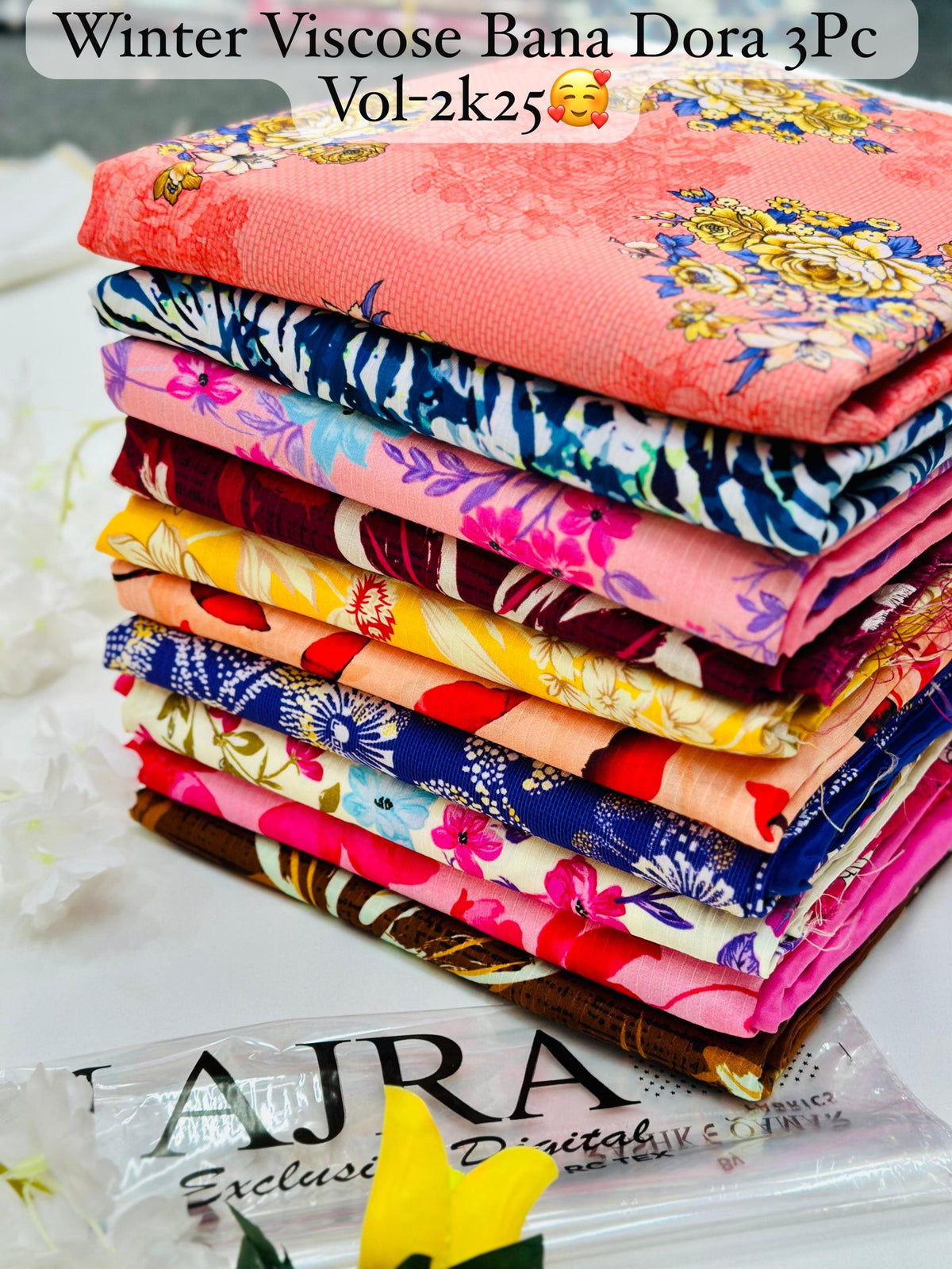 Hajra Silk Viscose 3PC Winter Collection