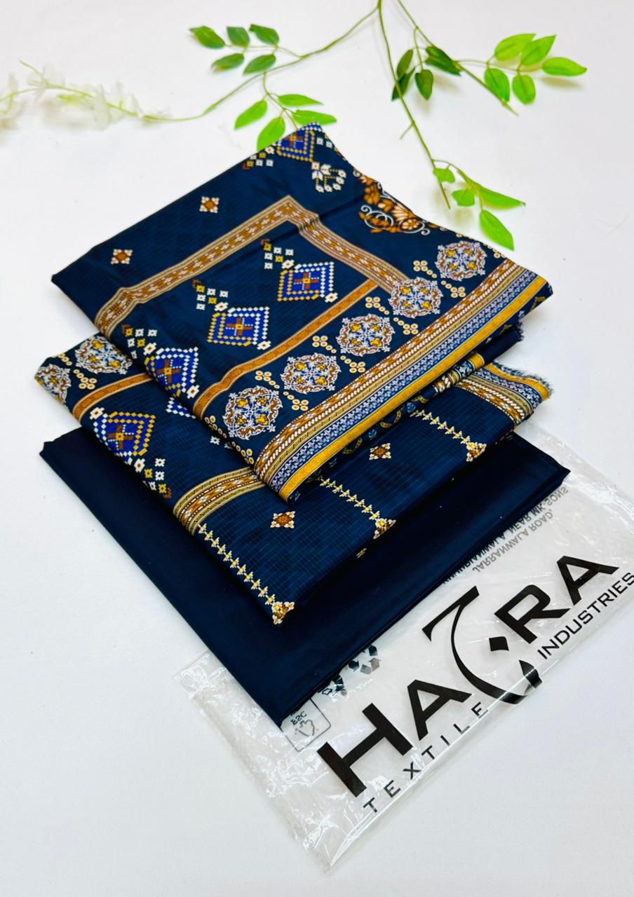 Hajra Viscose 3PC Winter Suits | Unstitched Premium Collection