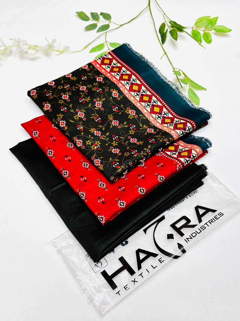 Hajra Viscose 3PC Winter Suits | Unstitched Premium Collection