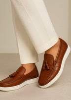 0011 AIR TASSEL LOAFERS-BROWN