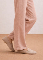 THE CREPE TEXTURE TROUSER-PINK