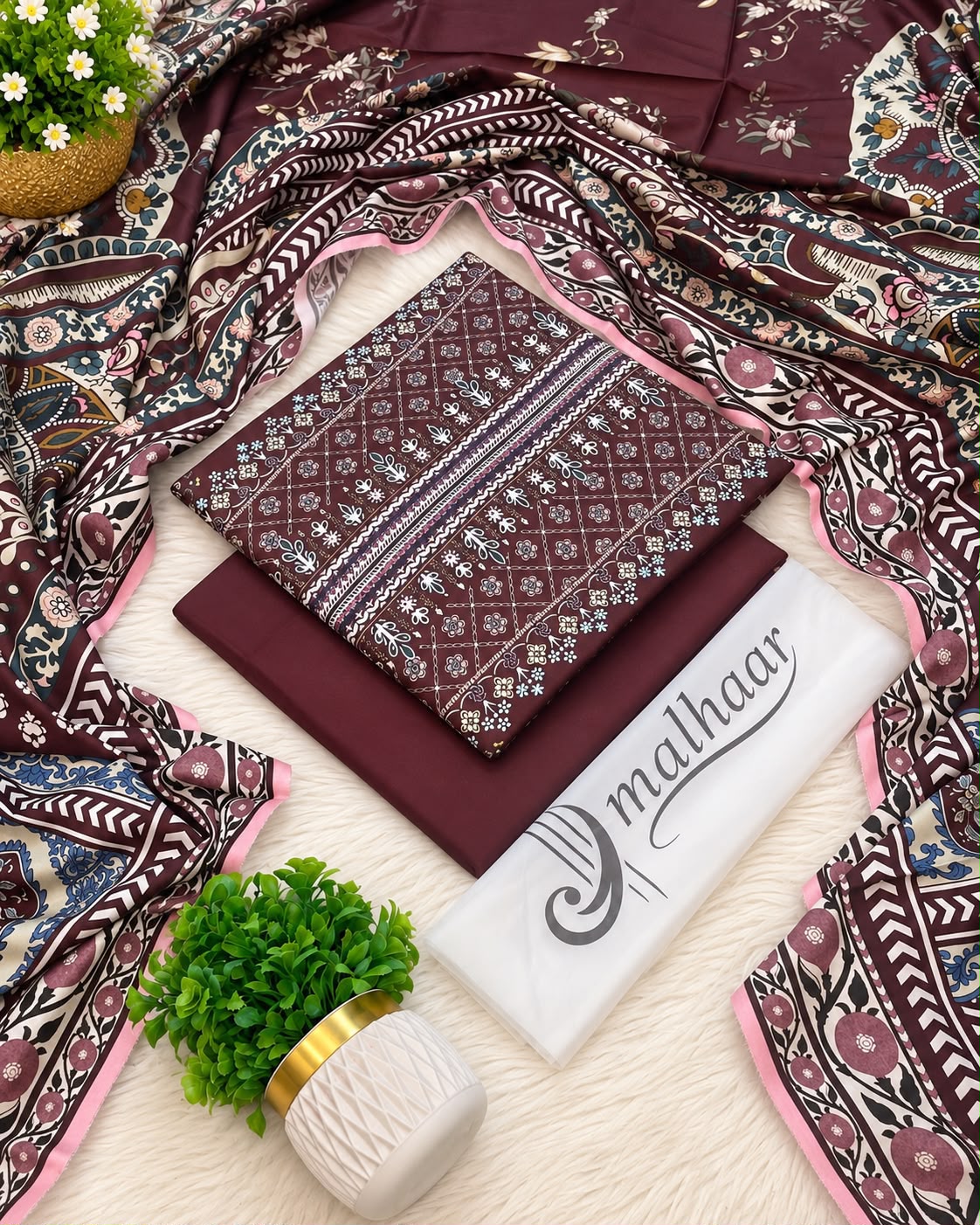 Malhaar Premium Printed Linen 4PC Winter Collection 2026-27