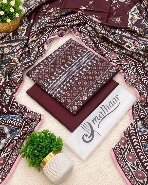 Malhaar Premium Printed Linen 4PC Winter Collection 2026-27