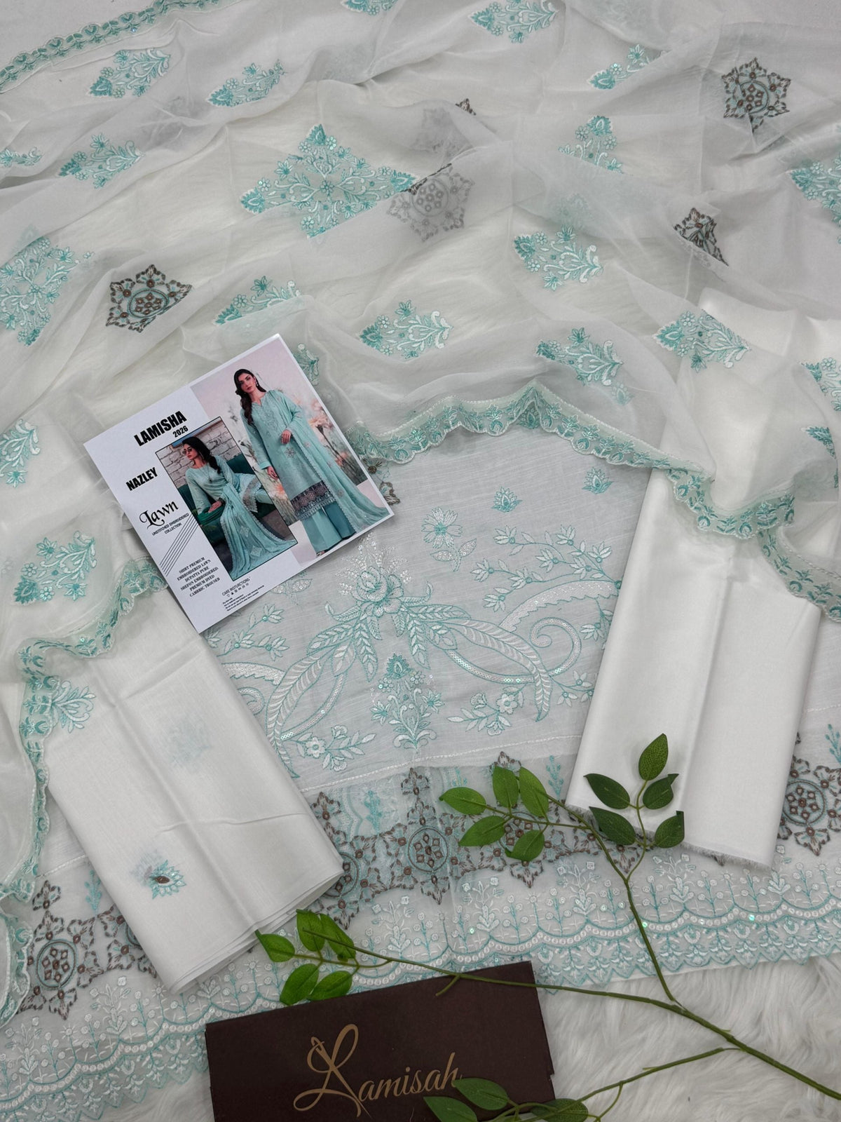 Nazley by Lamisha Lux Emb Lawn 3PC