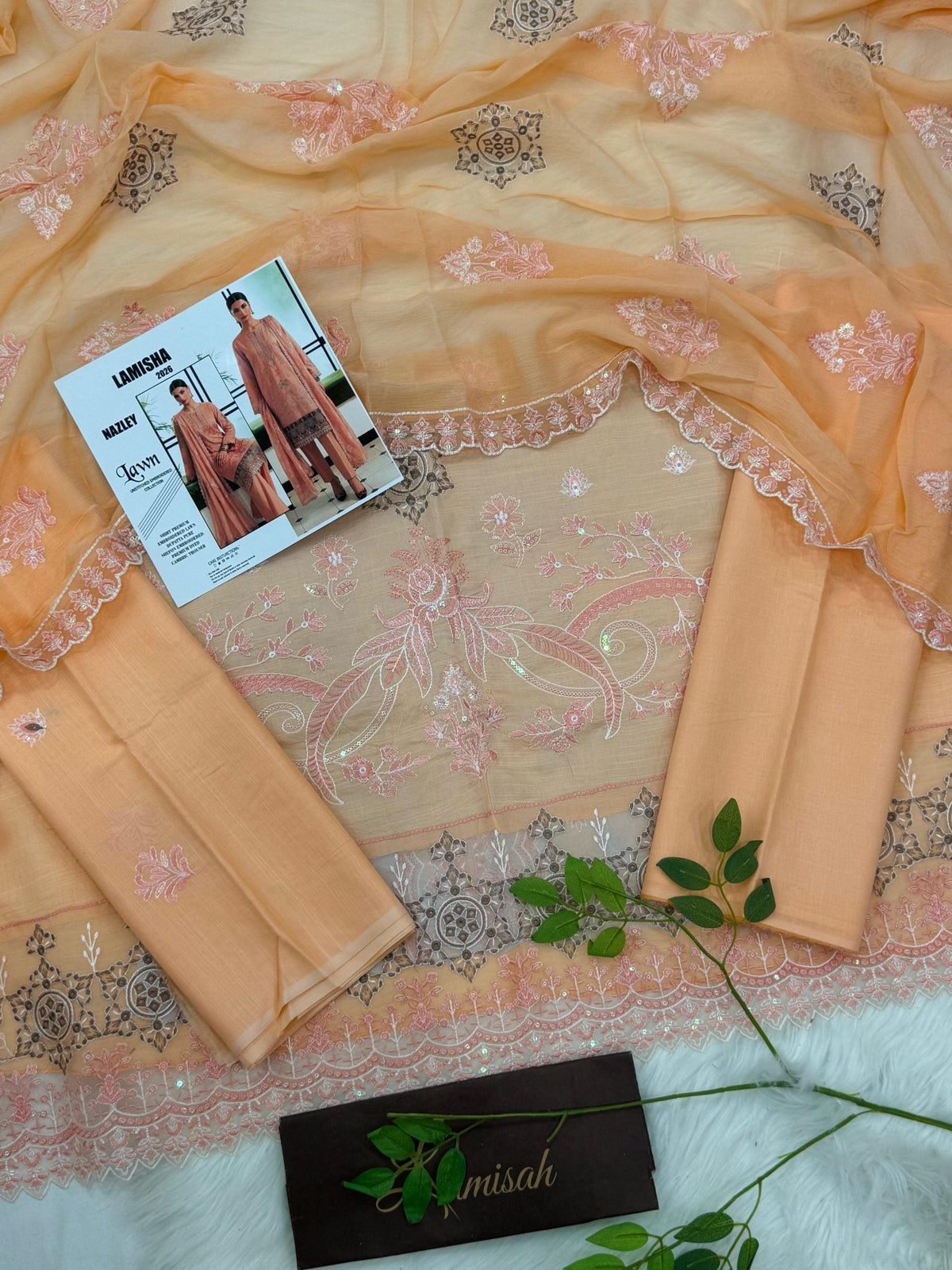 Nazley by Lamisha Lux Emb Lawn 3PC