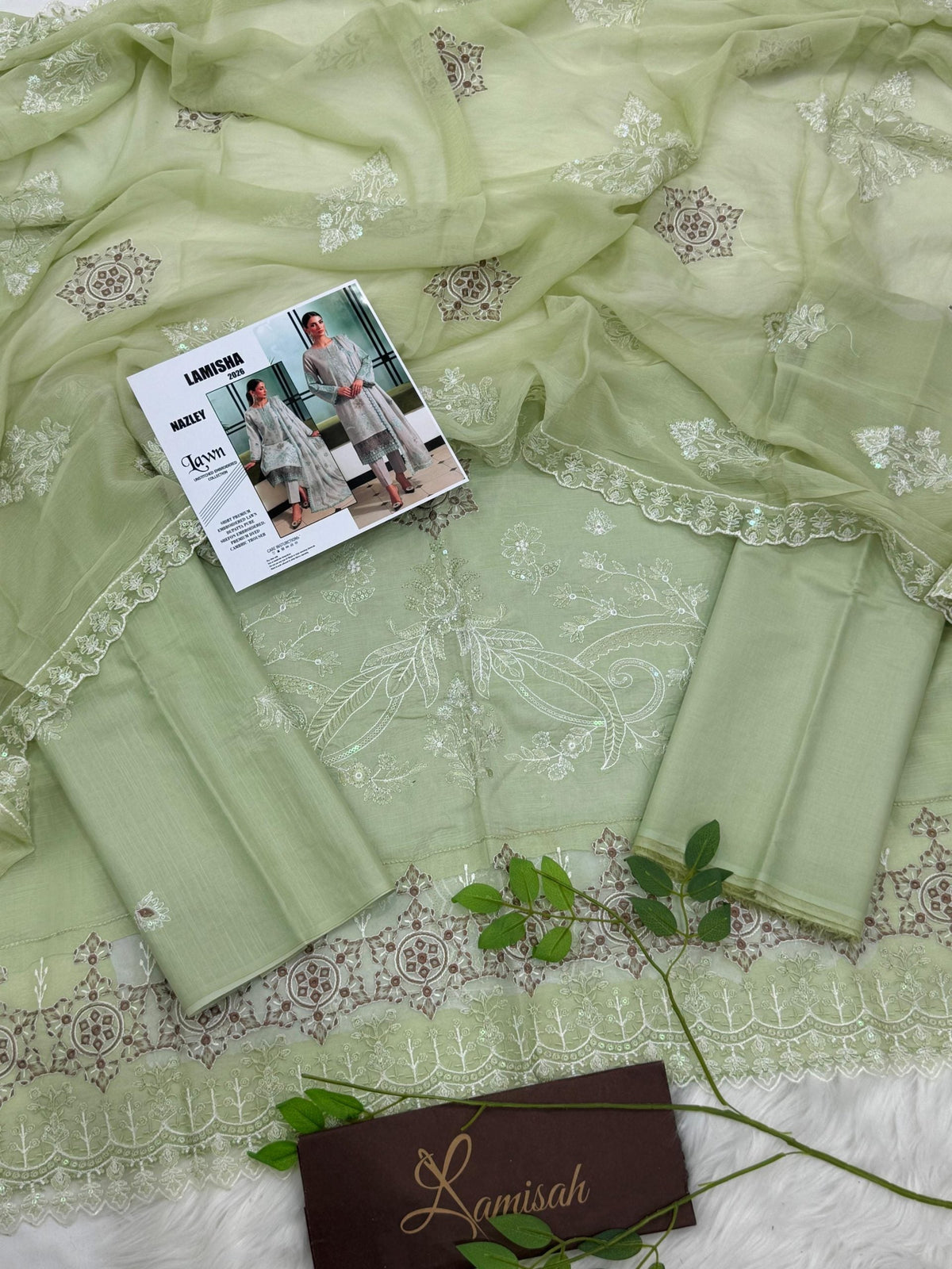 Nazley by Lamisha Lux Emb Lawn 3PC
